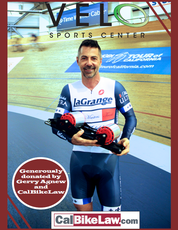 VELOSportsCtr's tweet photo. Vance taking home the coolest rollers ever. Donated by Gerry at CalBikeLaw. Dreams come true at the VELO! #VELOSC http://t.co/m3mILJVJeA