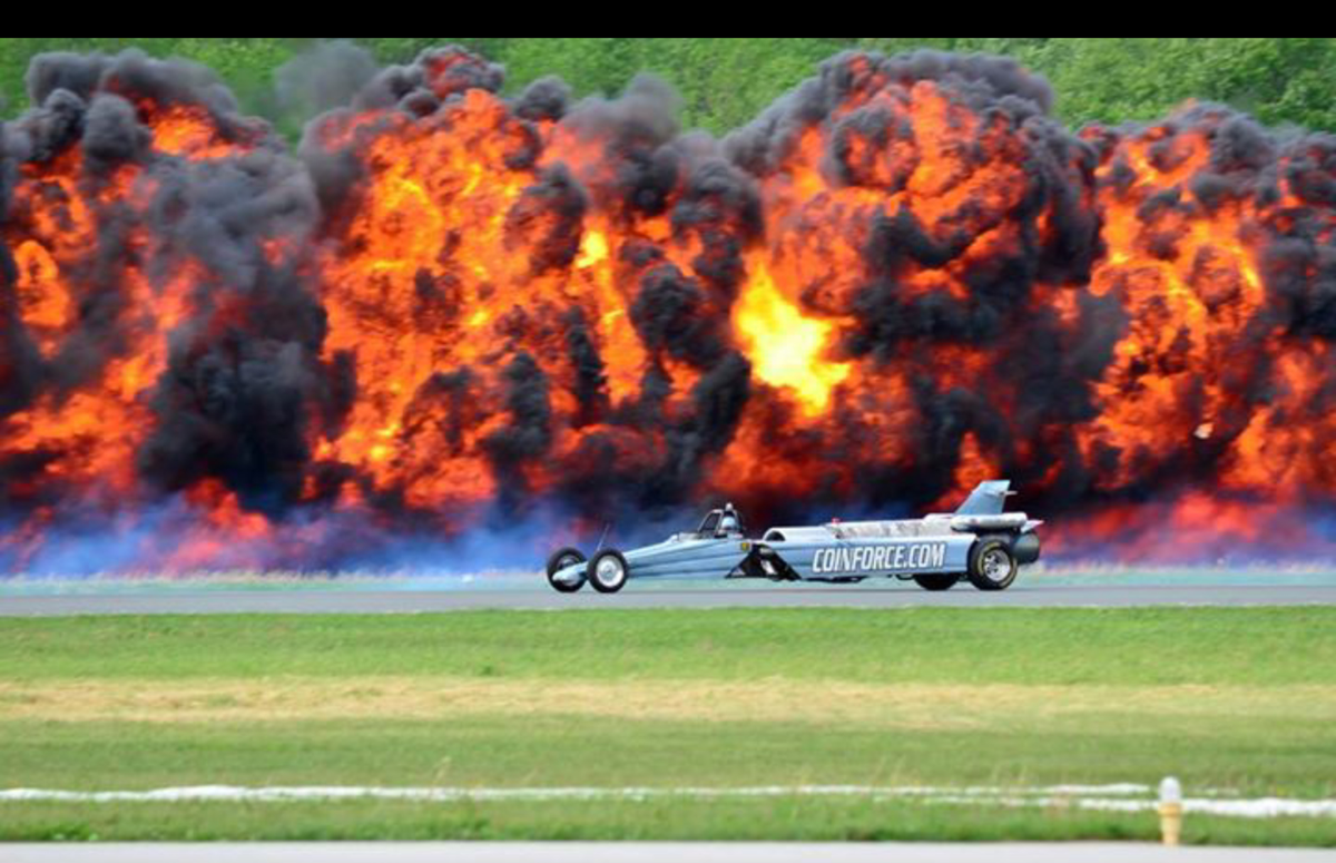cash747's tweet photo. @airshowTV @dailyplanetshow - April knows her #fire - A shot from #WAS2013 @Waterlooairshow @JetCarPilot http://t.co/OwBFbAsH0a