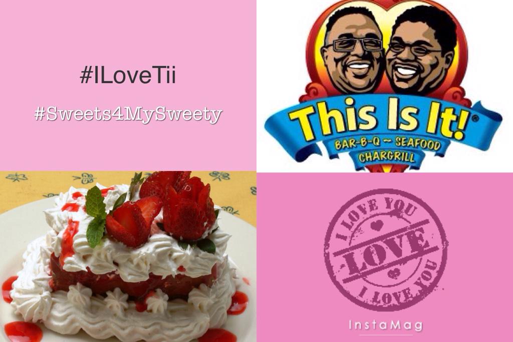 ThisIsItBBQ's tweet image. Grab Your Sweety, Snap a Selfie, &amp;amp; Share! Hashtag #ILoveTii &amp;amp; #Sweets4MySweets For Your Sweet @Thisisitbbq Treat!
