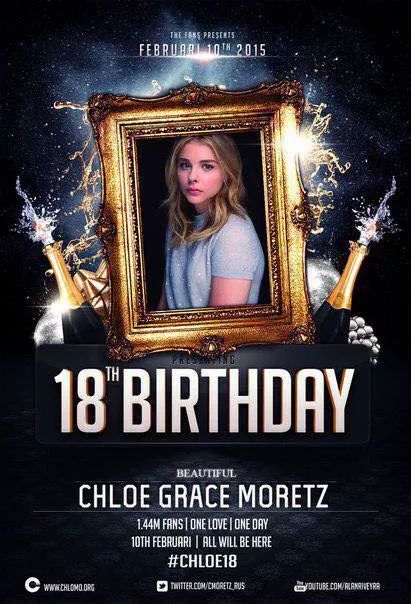 Happy 18th birthday Chloe grace Moretz I hope you have a very good birthday enjoy it you\re  fan terry 