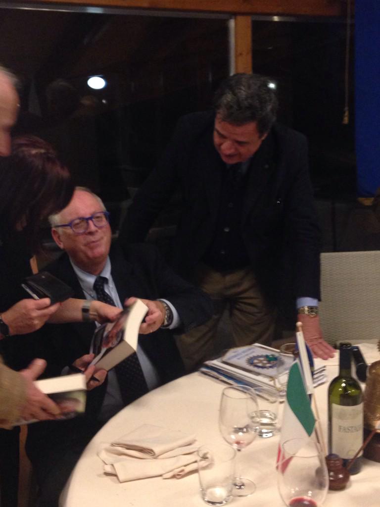 RotaryV's tweet image. Tonight at our #Rotaryclub with Gigi Moncalvo: he talking about Agnelli dinasty