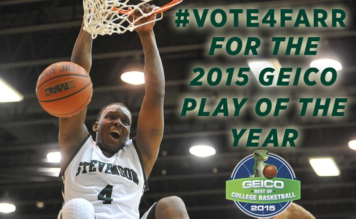 VOTE NOW <a href="/GoMustangSports/">Stevenson University Mustangs</a> Sean Farr's Alley-Oop nominated for <a href="/GEICO/">GEICO</a> Play of the Year #d3hoops bit.ly/1DdqMJ2