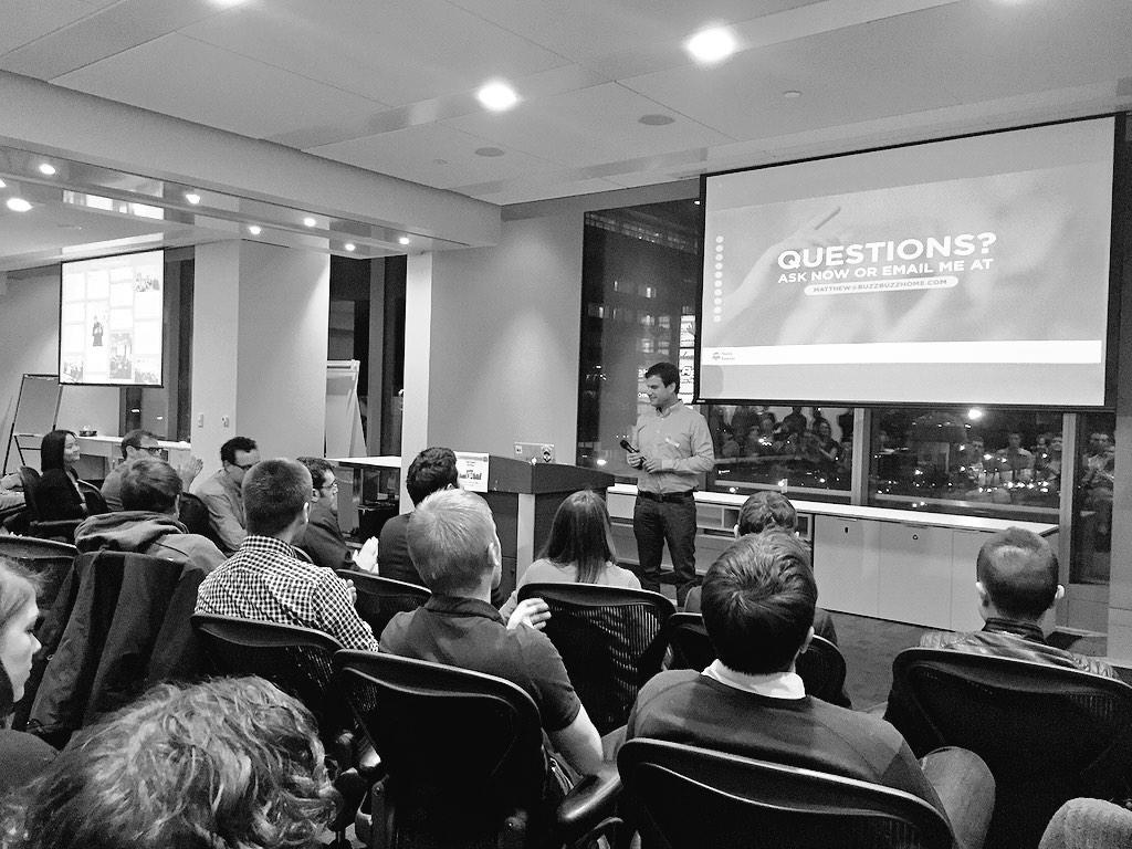 iSlutsky's tweet photo. Me! RT @TechTorontoOrg: Find incredible ppl, learn how to say no and NETWORK (aka #TOTechMeetup) @iSlutsky http://t.co/Bqc3b0Ouan