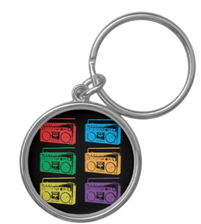 JoshKMartin's tweet image. Boomboxes Keychain | Zazzle buff.ly/1z1X84z #coolkeychains #keychain #music #boombox