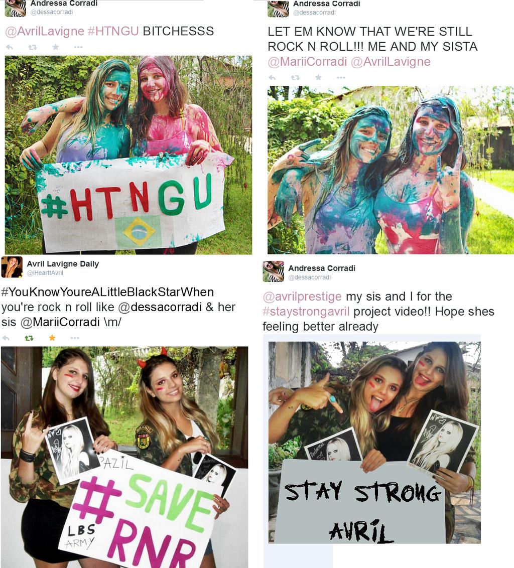 dessacorradi's tweet photo. Sis&amp;I promoting #htngu and #rnrweek in Brazil!! Can't wait to #GYWYL!! We'll always support you @avrillavigne ❤ http://t.co/FOB1yDXfJx
