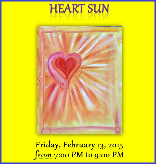 HEART SUN on 2/13/2015 book here
eventbrite.com/e/heart-sun-ti…
 #CapeCodArtBar #MashpeeCommons #ArtBar #PaintNight #PaintBar