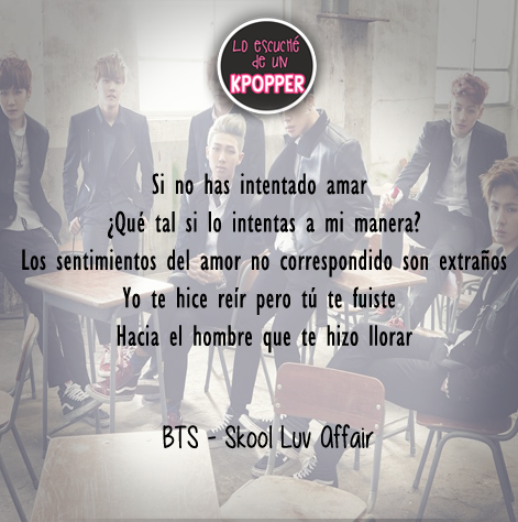 LoEscucheKpop's tweet photo. #Lyrics #Kpop #BTS - 'Skool Luv Affair' http://t.co/wGtto1Zch6