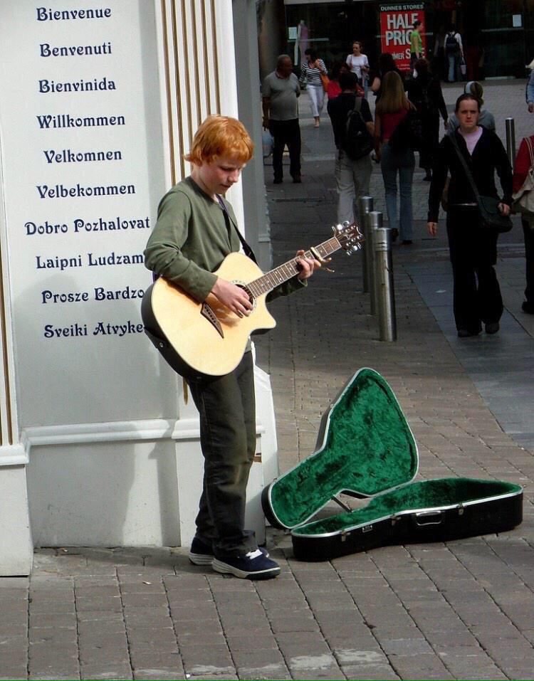   Artists, never give up. This is Ed Sheeran.  Happy birthday to the king    