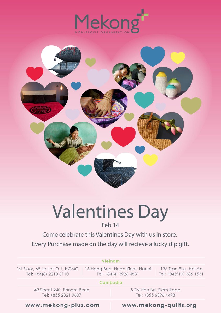 Come Celebrate Valentines Day with us in store this 14/02/15. 
facebook.com/MekongQuilts/p…