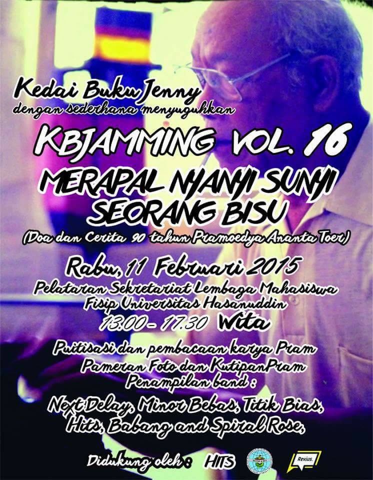 reviusID's tweet photo. Besok! KBJamming dari @KedaiBukuJenny dihelat kembali di edisi ke-16. detailnya: http://t.co/c1eYOof6wf http://t.co/dFciDGxJTM