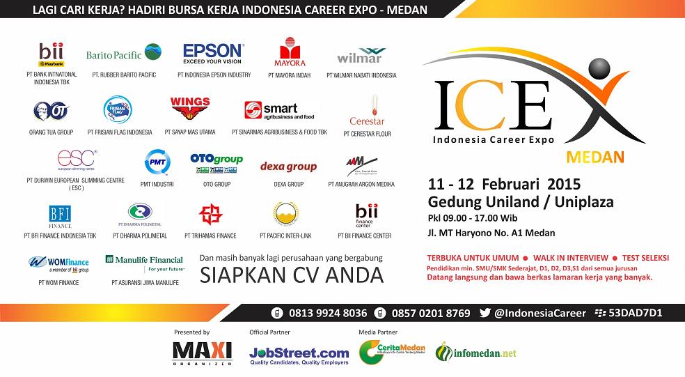 @NonaBarca_Medan Bursa Kerja Medan 11-12 FEB'15 Di Uniland, Info 085702018769 Pin BB 53DAD7D1