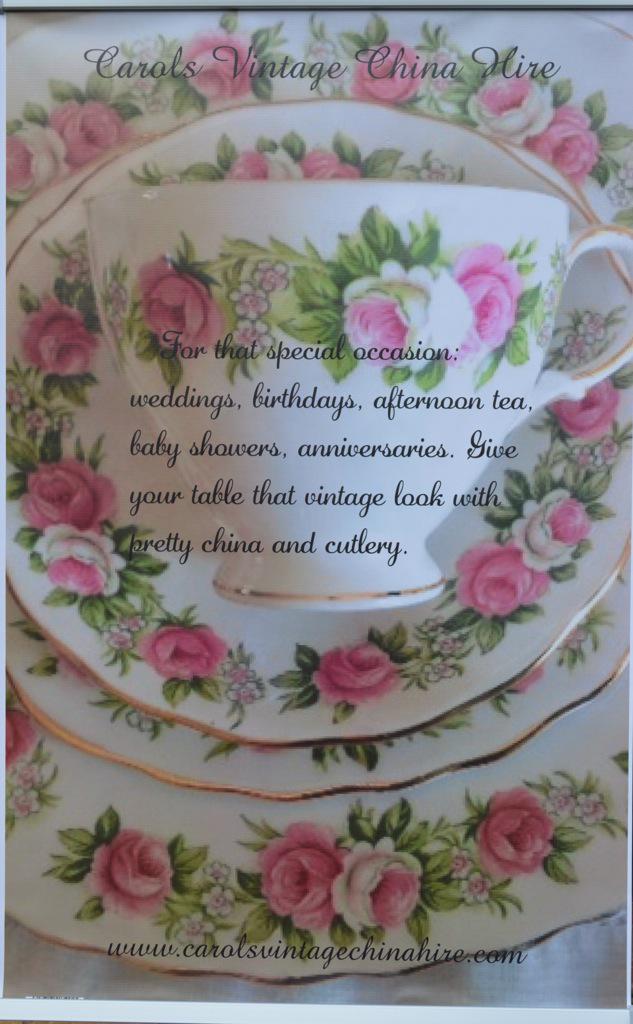 allthingschina's tweet photo. Are you thinking of having a Vintage Tea Party this summer then take a look at wwwcarolsvintagechinahire we can help. http://t.co/K0ceUKgPbH