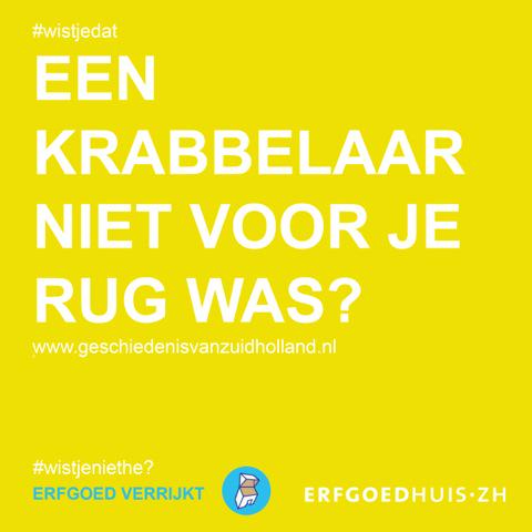 Een krabbelaar? Erfgoed verrijkt, zie geschiedenisvanzuidholland.nl/verhalen/erfgo… #erfgoedhuisZH2015 #erfgoedverrijkt #wistjeniethe?