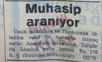 NikelliKlishe's tweet photo. Usulü muzaafaya ve Fransızcaya bihakkın vakıf bir muhasibe ihtiyaç vardır... :) #Mayıs1933 http://t.co/PJK2vTmjgu