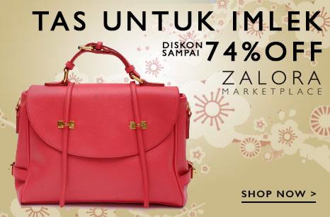 IMLEK sebentar lagi, TAS disc 74% OFF + extra disc 15% dg kode voucher ZBAPtlb. Hanya di zalora.com