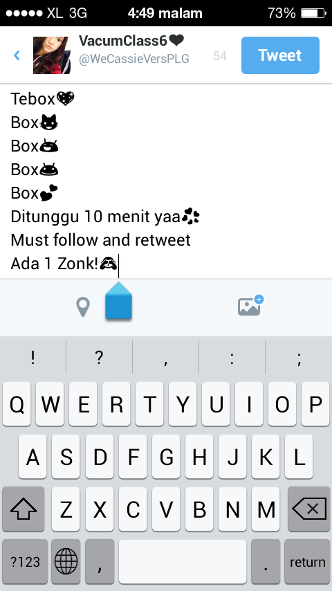 WeCassieVersPLG's tweet photo. Tebox❤ jawab yaa😊 http://t.co/IlcfmhoVc4