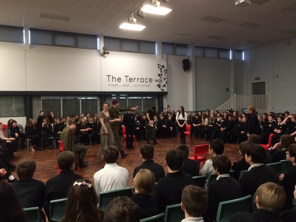Great involvement of Y8 students <a href="/LuttHigh/">Lutterworth High</a> in our Shakespeare performance this morning.