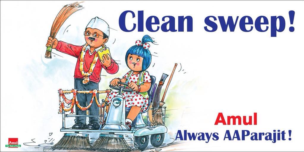 Here's Amul's take on #AAPSweep