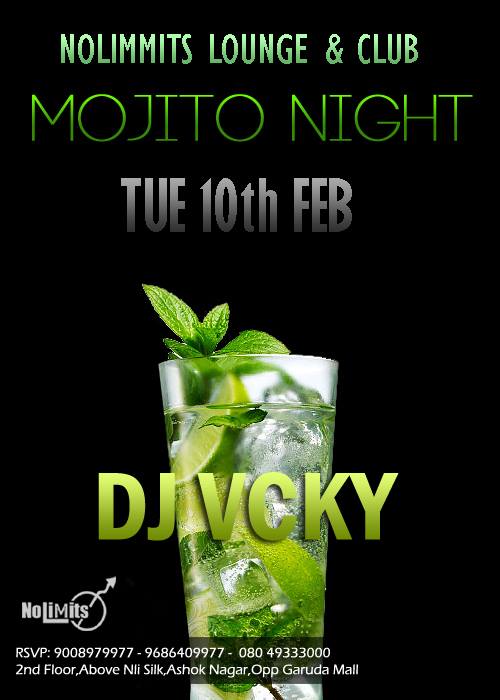 NoLimmitsEvents's tweet photo. Toniht @ No Limiits ..." MOJITO  NIGHT"To all the MOJITO lovers, We Bring you a special Night to dance . http://t.co/yHDtRrBqIK