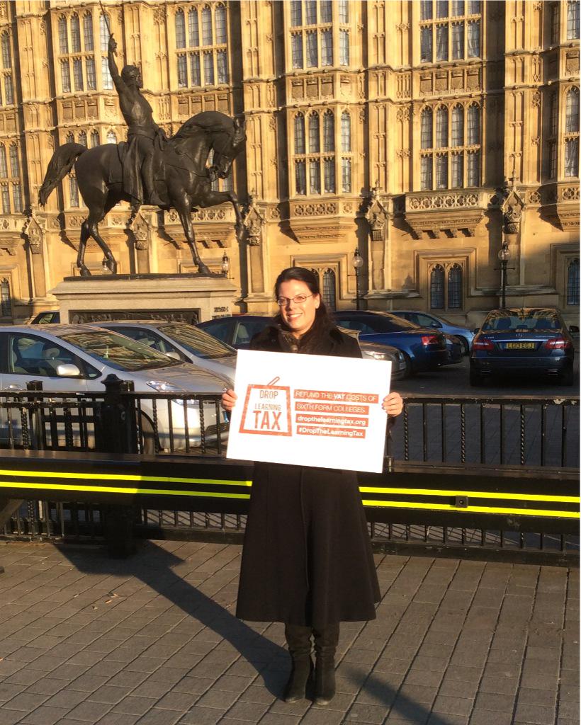 carolinenokes's tweet photo. I am backing the campaign for a refund of the VAT costs for 6th Form Colleges http://t.co/yJBxJOr8ge