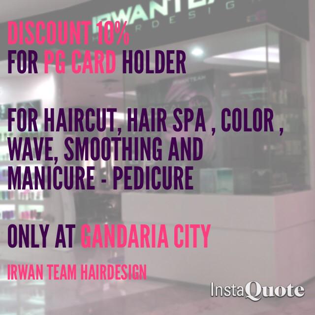 Irwanteam Hairdesign On Twitter Discount 10 For Pg Card Holder