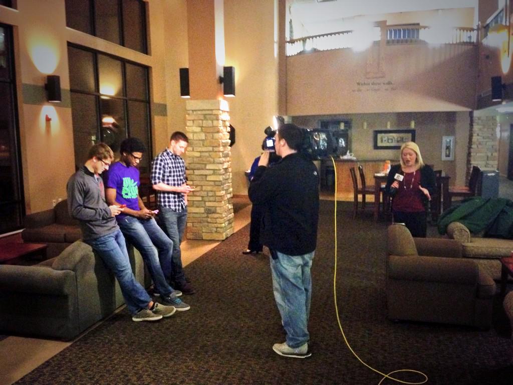 BethelIndiana's tweet photo. “@johnkaehr: @jhartsy @ShowtimeHouston @JBaylis02 @CLKarstenWNDU @WNDU #DudeWeek #BABEWeek interview!!! http://t.co/LucODFg5hC”