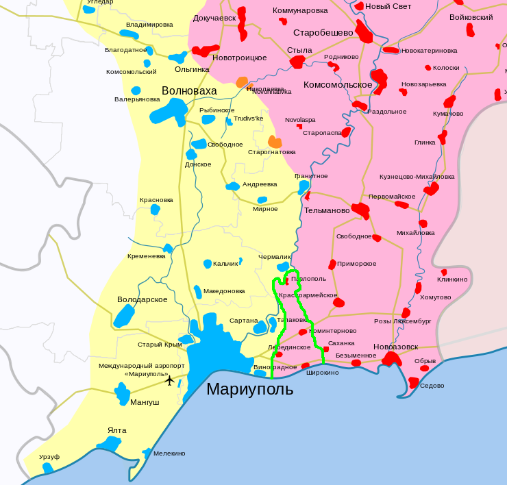 Карта украины с областями мариуполь на карте