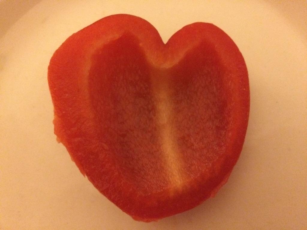Aww, Love Food? We do and can't resist this yummy sweet pepper. :) #romanticfood. #lovefoodhatewaste