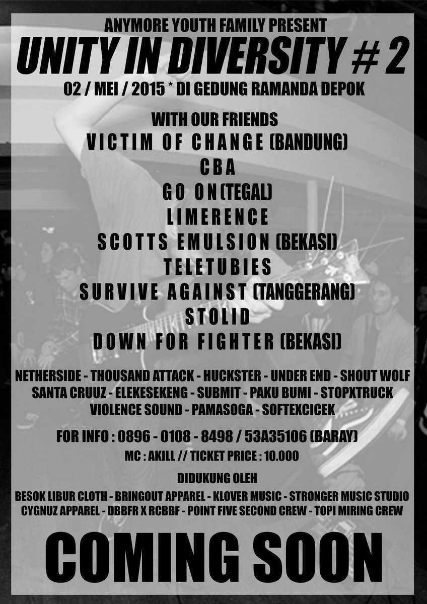 <a href="/STOLID_HC/">S T O L I D</a> <a href="/SURVIVEAGAINST/">Survive Against_tng</a> <a href="/LimerenceHC/">Limerence</a> <a href="/SEHC_Bekasi/">S/E/H/C</a> <a href="/VOCBDG/">VICTIM OF CHANGE</a> <a href="/Hail_CBA/">CBA</a> <a href="/Teletubies12dpk/">TELETUBIES (THRASH)</a> <a href="/DOWNFORFIGHTER/">DOWN FOR FIGHTER</a> <a href="/GoOn_Hcpunk/">GO ON Hc/Fun</a>