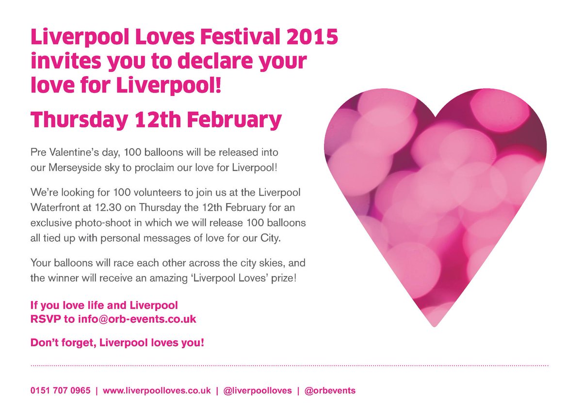 LiverpoolLoves's tweet photo. Declare your #Love for #Liverpool!! Join us at the Pierhead Ferry Terminal @ 12.30 on Thursday!! http://t.co/d008Dke2Wd