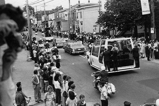 In 1984, Pope John Paul II visited Halifax, attracting 80,000. Here's the Popemobile on North St! (Photo: Ross Dunn)
