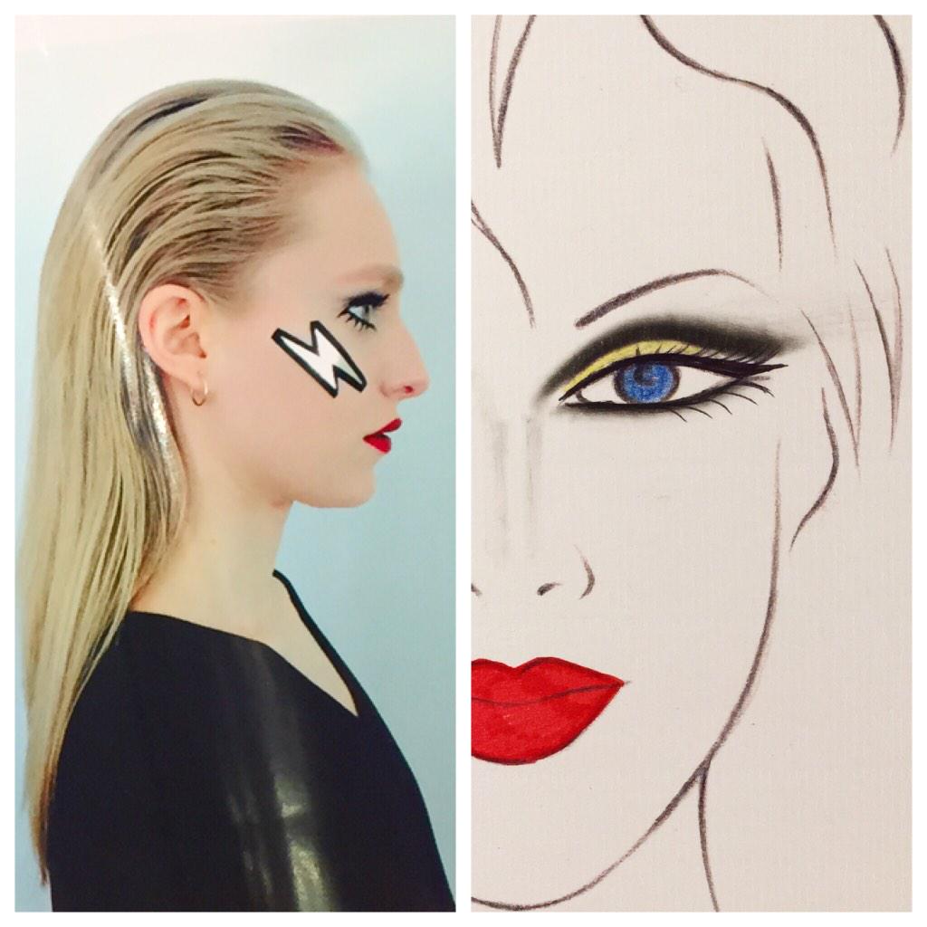 lorealparis_es's tweet photo. Peluquería y maquillaje @MayaHansen 💋 #smokey negro, amarillo y labios #rojo #makeupdesigner #Viveloreal #MBFWM15 http://t.co/oew4lx1O0K