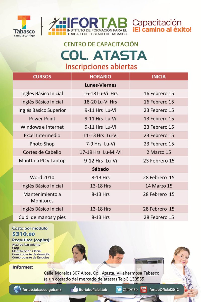 Próximas #Capacitaciones en la Col. Atasta en #Villahermosa Informes: (993) 3139555 <a href="/LesviaLeon/">Lesvia León </a>