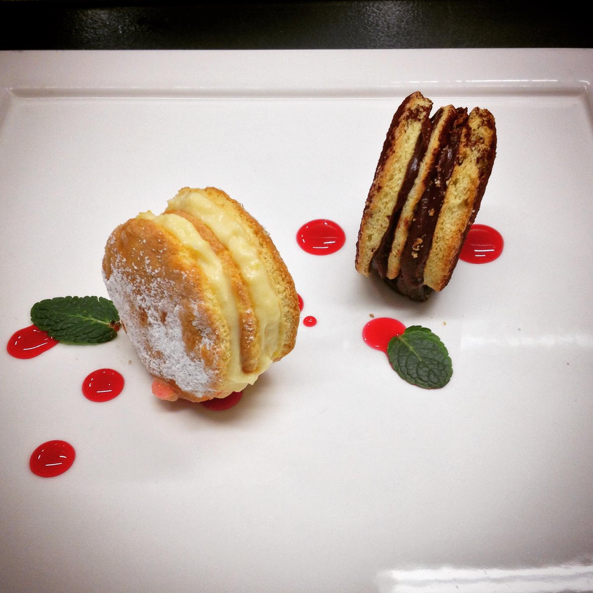 Zuppa Inglese ... Yo - Yo style | sponge cake with chantilly &amp; chocolate cream,Alchermes reduction | #touchflorence