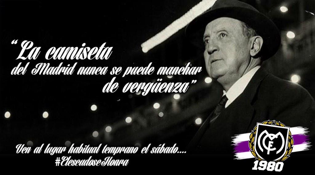FondoSur_1980's tweet photo. La camiseta del Madrid nunca se puede manchar de vergüenza. #ELESCUDOSEHONRA Ven al lugar habitual temprano el sábado http://t.co/3a7dsYbYdQ