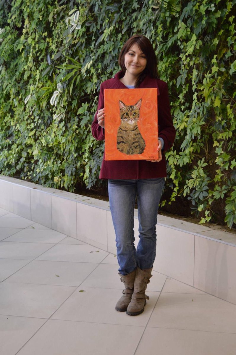 PawPrints2015's tweet photo. Another sneak peak at the art that's up for auction! Feb 23-26 in the @LoyalistCollege cafeteria #leaveyourprint http://t.co/e9tRBtlstl