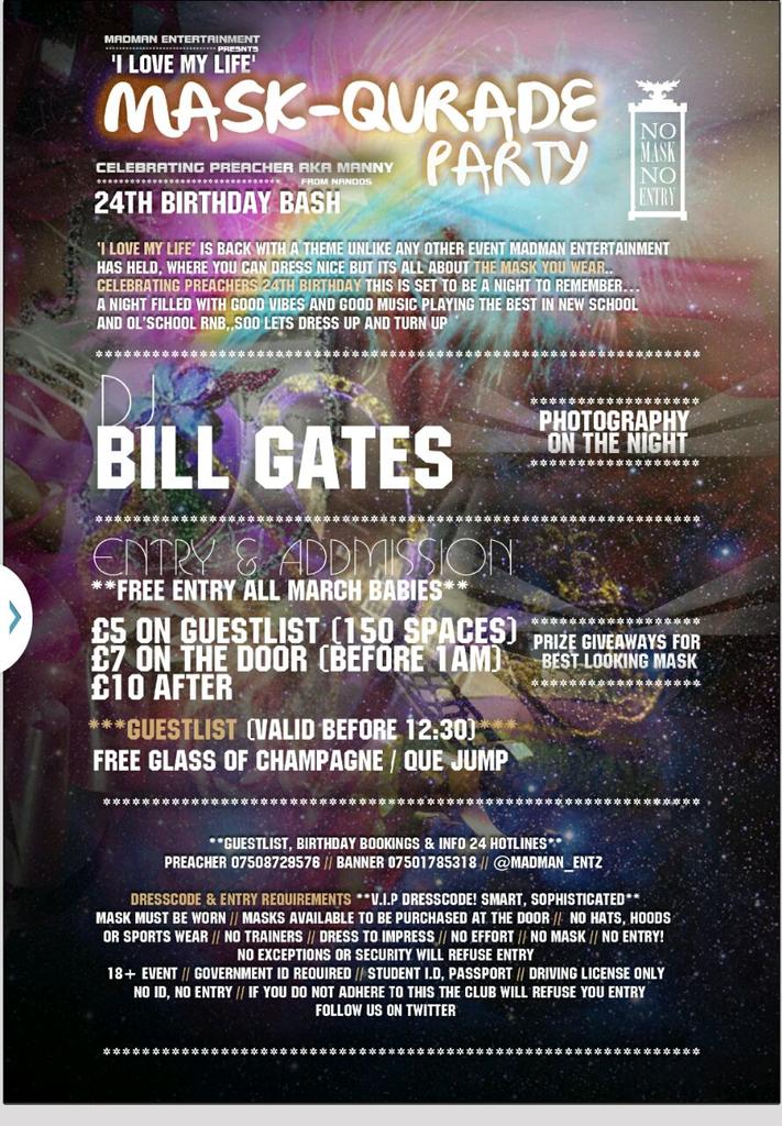 preacheybaby's tweet photo. @Sam_Reynolds23 Throwing A Masquerade Party for My 24th This Will Be A Night to Remember..So Get Your Mask Ready http://t.co/NdwWnytbTR