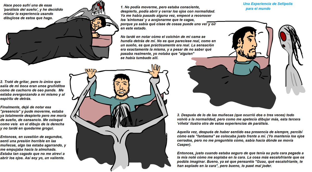 sefipolis's tweet photo. Mi última experiencia con las parálisis del sueño. Es como una pesadilla, pero en 3D y 4K. http://t.co/CCOieLNJEM