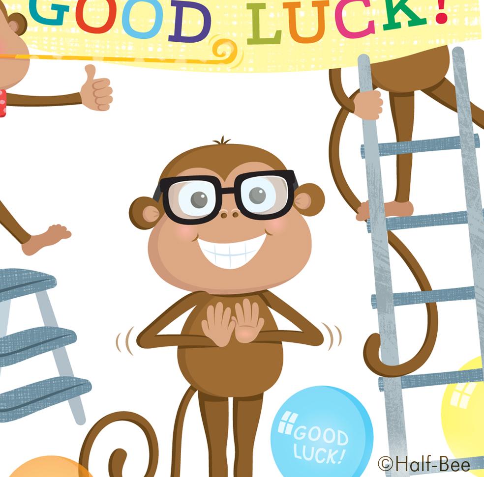 Half_BeeDesign's tweet image. Sneaky peek at something new. #design #greetingcards #monkey