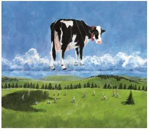 Einladung zu Vernissage "Wir lassen die Kuh fliegen" am 26.2.2015 in Steinmauern. Infos unter rheinauen-rastatt.de/de/wir-lassen-…