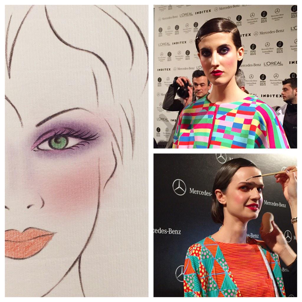 lorealparis_es's tweet photo. Preparados para el #desfile de @agatharuizdlprada!Viva el color!! #viveloreal #makeupdesigner #MBFWM15 http://t.co/wYohDHRHAS
