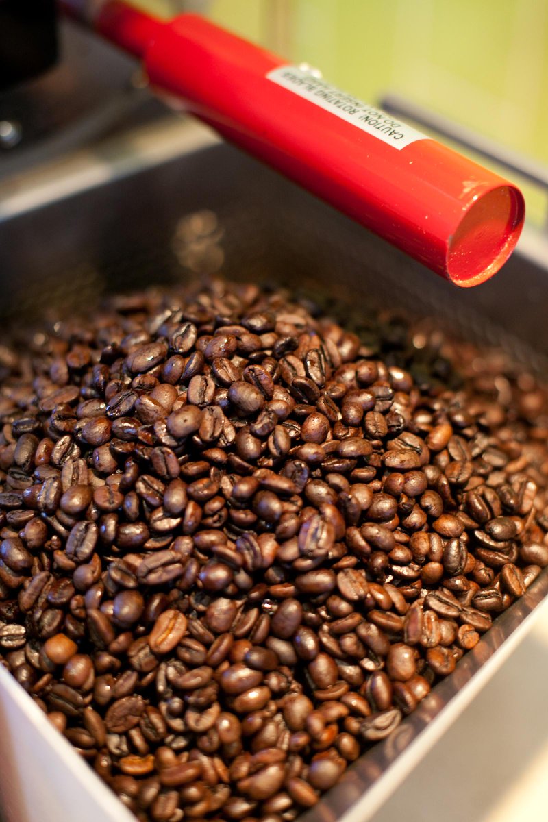 Smell That?...Coffee Beans at KBT just came out of the roaster. Come get a cup! #KBT,#Yaledining,#freshroastedcoffee