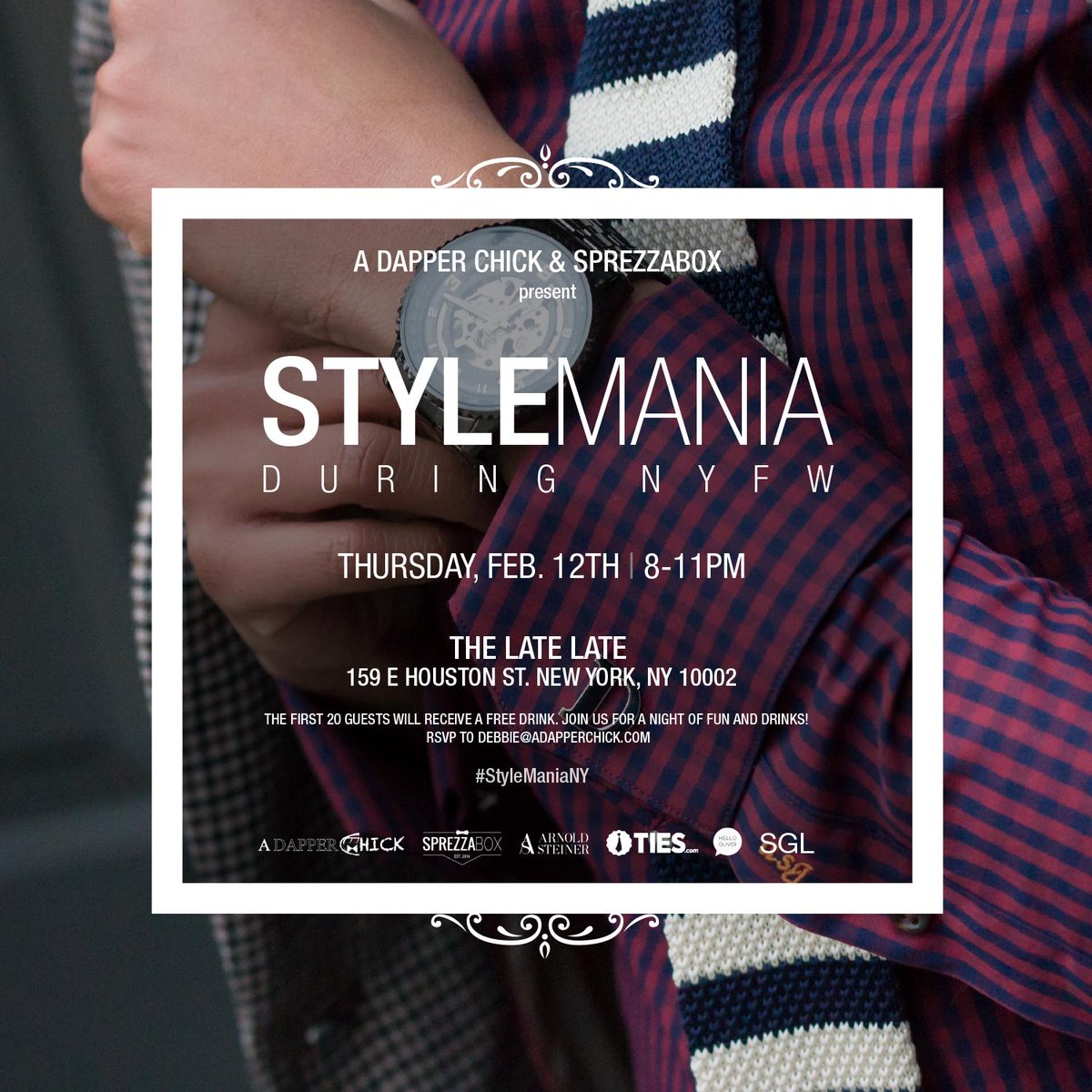 WallStStylist's tweet image. Just RSVP'd for the #StyleManiaNY party with #adapperchick and @sprezzabox - kicking off Fashion Week in style!