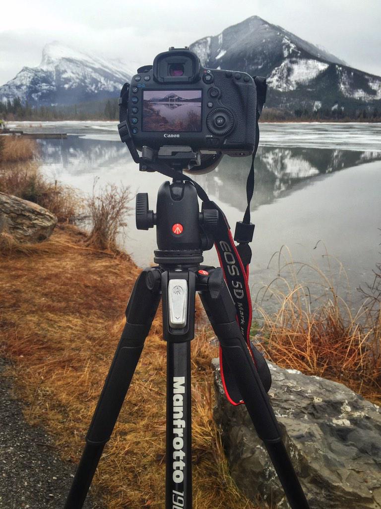 byrnephoto_uk's tweet image. I always feel happy when I have my trusty #Canon 5D MK III &amp;amp; Manfrotto 190 Series tripod. Vermillion Lake, AB, Canada
