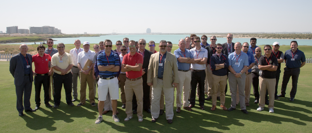 TheToroCompany's tweet photo. #Toro Golf Irrigation team is big smiles after training at @YasLinksGC in Abu Dhabi, UAE. Thanks for a great event! http://t.co/iiqaMwdhB6