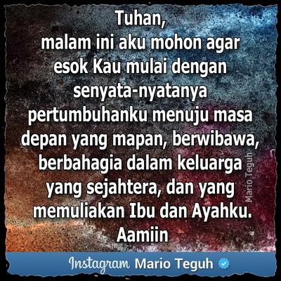 Katakanlah Aamiin atau Retweet, jika doa malam ini adalah doa Anda juga. Love you! ☺☺☺