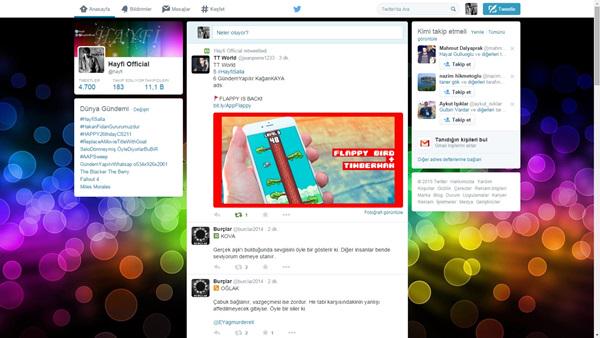 ' #HayfiSalla ' Tagı şu an Twitter'da Dünya gündeminde 1. sırada teşekkürler canlarımmm