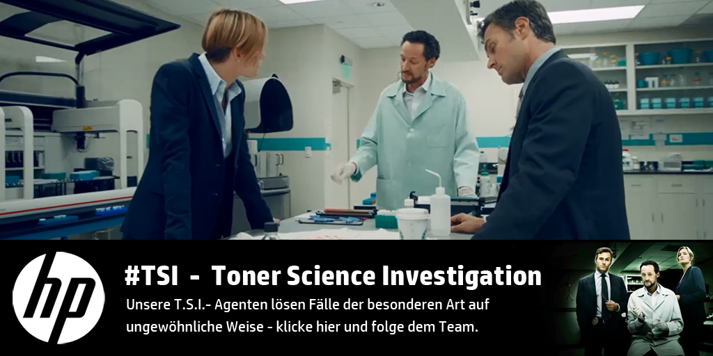 HP_Deutschland's tweet photo. Die #TSI Ermittler sind bereit. Sehen Sie #TonerScience Folge und ermitteln Sie mit uns. http://t.co/YgWNOElCBt http://t.co/60XYTZOqmr