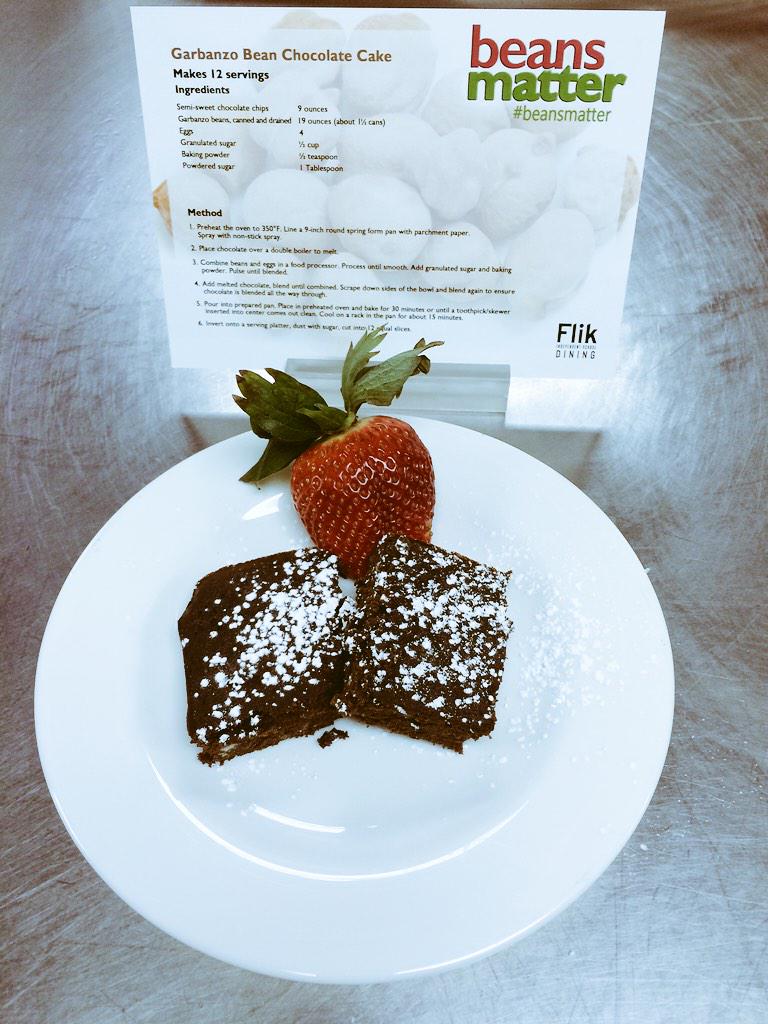 Jodi_Flik_FALV's tweet photo. #beansmatter Garbanzo Bean Chocolate Cake 1st & 2nd grade tasting. They loved it! @FlikISDining http://t.co/h1ao3qZu2U