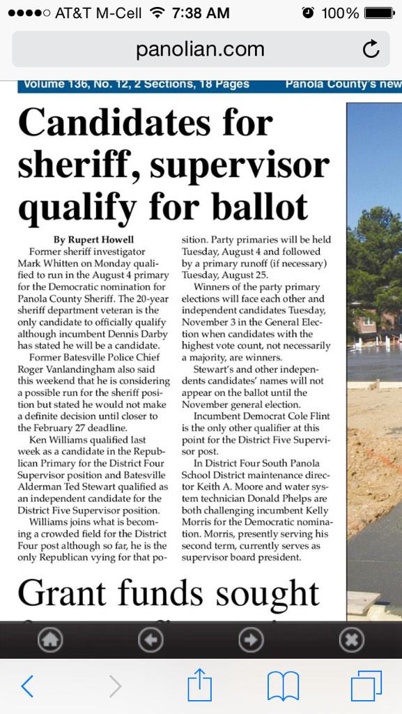 RitaSDJobs's tweet photo. Whiten running against Darby for Sheriff!

#JusticeforJessica http://t.co/FCXRgRUEwV